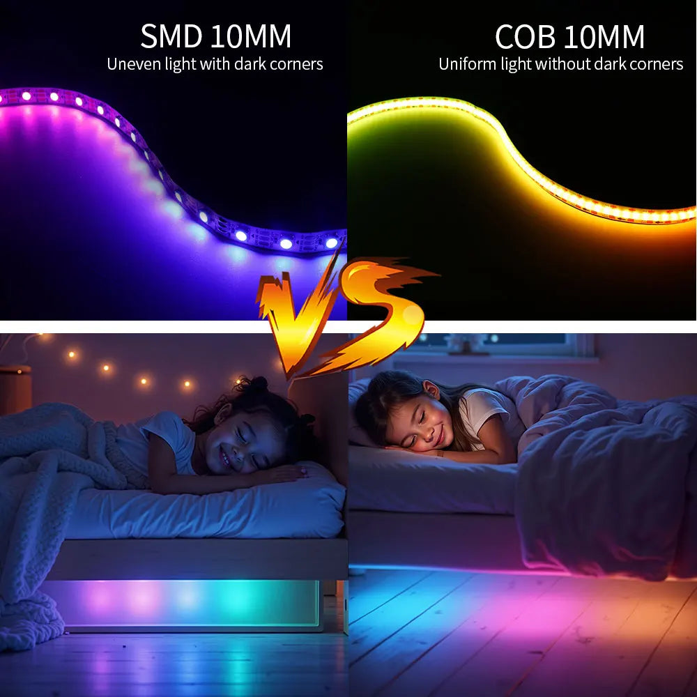 W2812B DC5V RGBIC COB Led Strip WS2812 160/180/240Leds/Pixels/m High Density Individually Addressable Dream Color Light Tape
