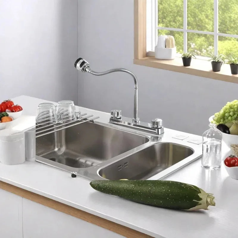 South American RV Kitchen Faucets Dual Port Faucet Kitchen Splashproof Faucet Replacement Sink Faucets Kitchen Accessories