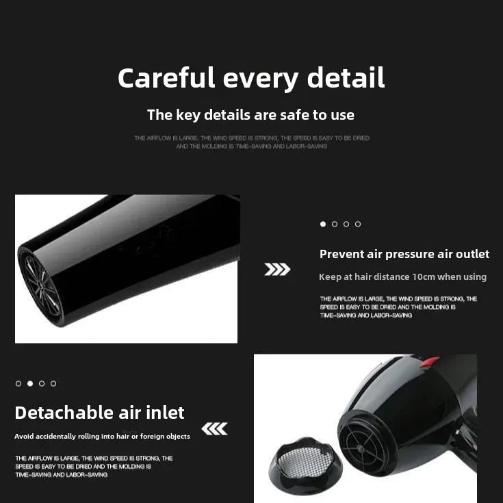 Powerful Hair Dryer For Home And Salon Non-Damaging To Hair Ideal For Students Dormitory Large Power Electric Blow Dryer