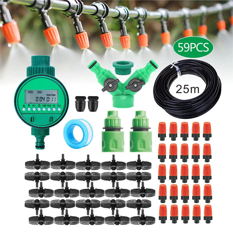 Water Timer With LCD Screen Automatic Garden Watering System Water Drip Irrigation System