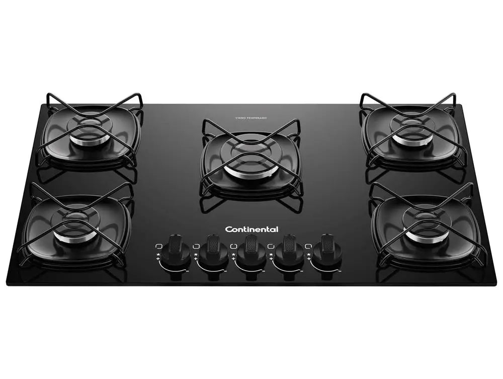 Cooktop 5 Black Continental LPG Gas KC5GR - Bivolt