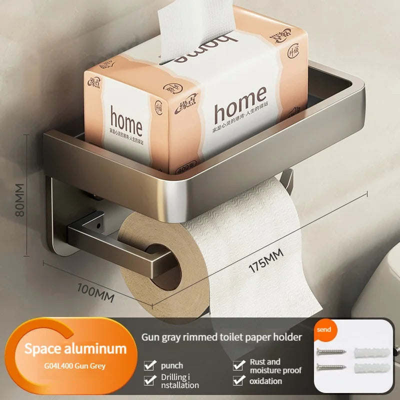 Bathroom Rack Tissue Box Hanger/Aluminum Home Tissue Rack Storage Box/Bathroom