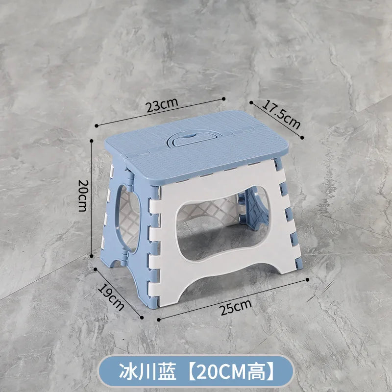 Thickened Plastic Folding Stool Portable Mini Outdoor Seat for Adults & Kids Ideal for Fishing Travel Camping & Home Use 