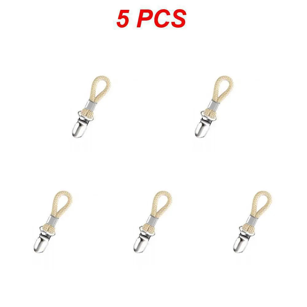 Packs Hanging Tea Towel Clips Towel Hangers Rack Hand Towel Hook Cloth Hanger Holder Brackets Braided Cotton Loop