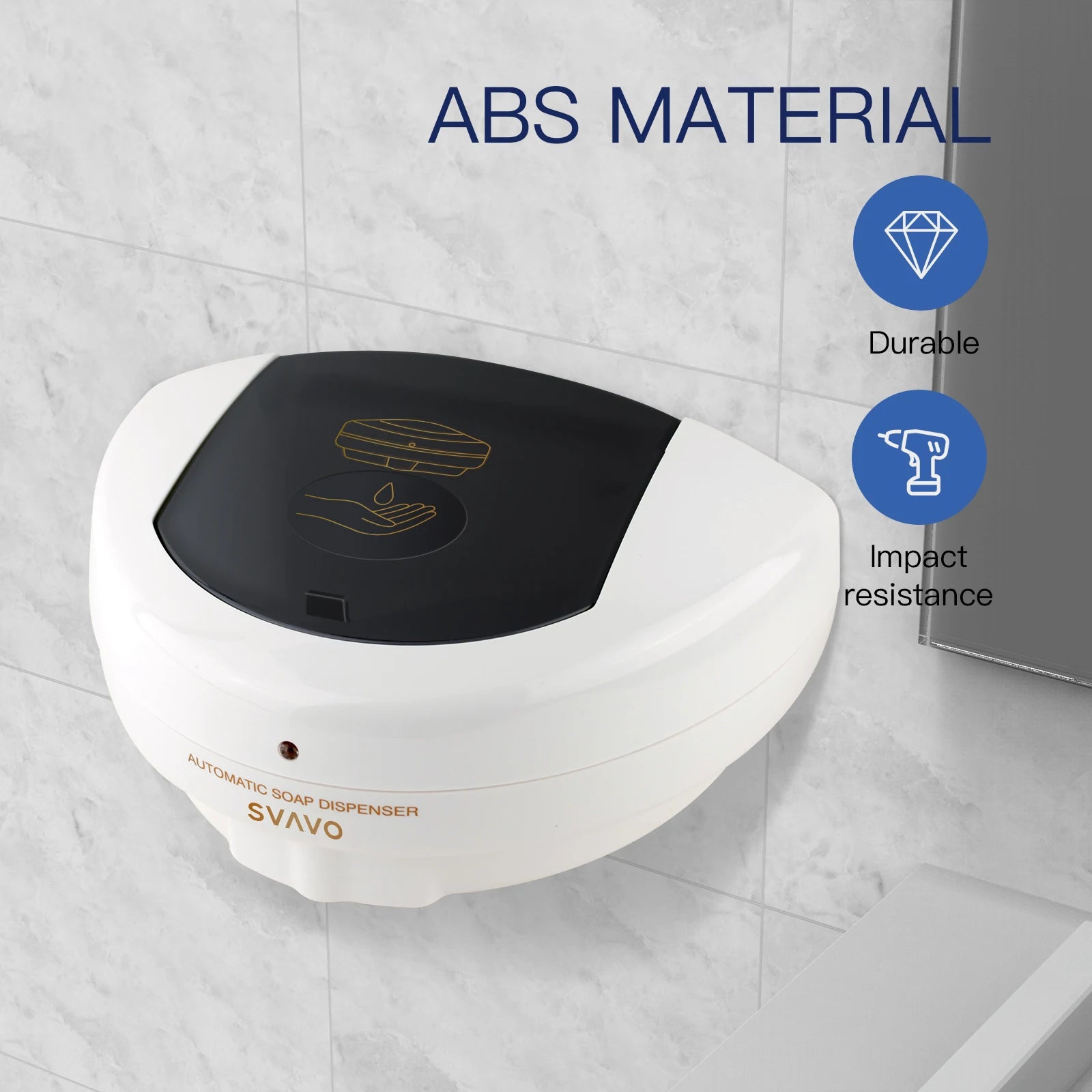 SVAVO 600ml Automatic Soap Dispenser Infrared Sensor Hand Sanitizer   Foam Hand Sanitizer Applicable To Kitchen And Bathroom