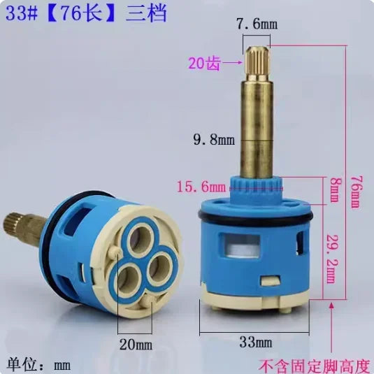 1PC Shower Room Faucet Cartridge Accessories Shower Head Bathtub Water Mixing Valve 3 / 4 Position 26MM 28MM 33MM 35MM 37MM Dia.