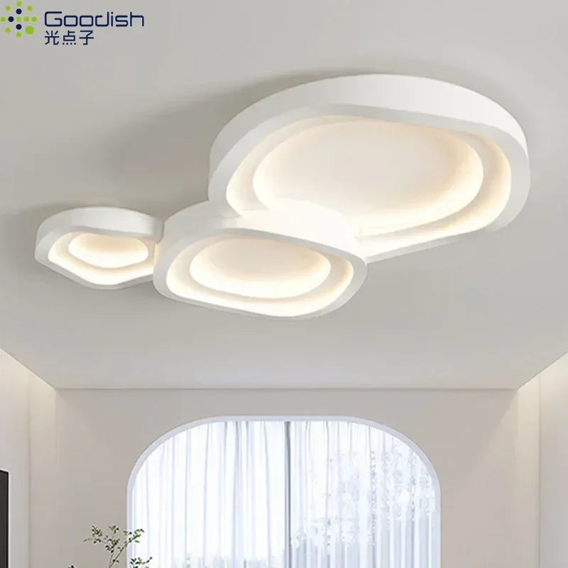Modern Nordic Led Ceiling Lights Round Minimalist Lamps for Kitchen Living Dining Children's Room Art Home Decoration Chandelier