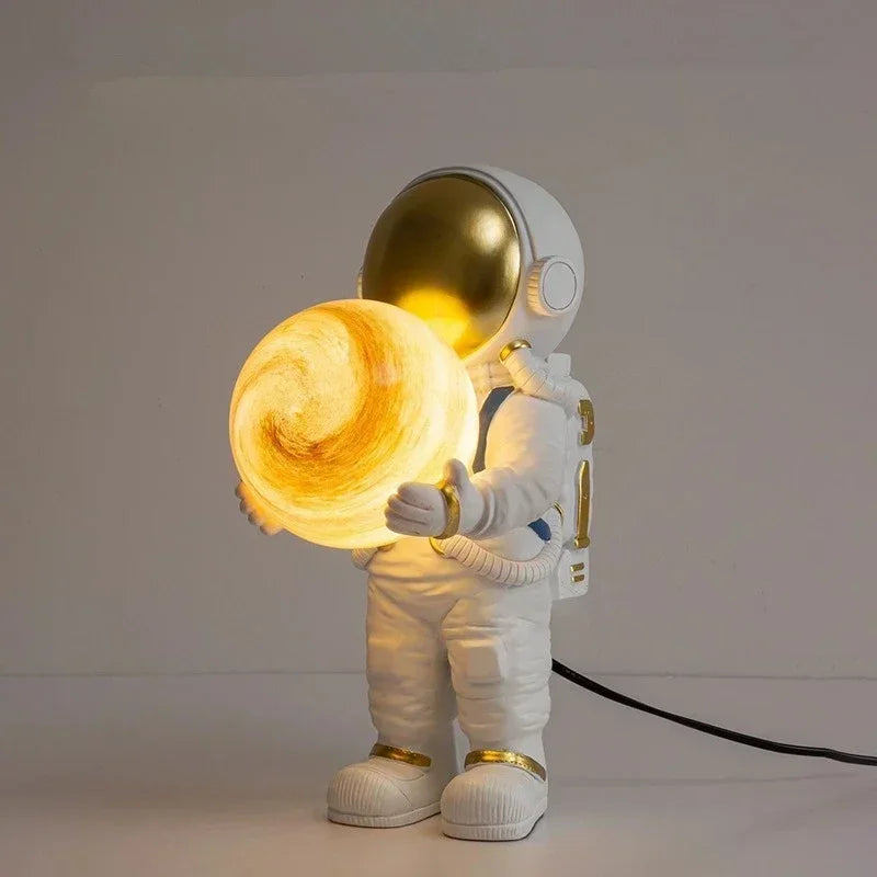Nordic Astronaut LED Wall Lamp Table Children's Room Bedroom Bedside Living Lighting, Boys' Planet Night