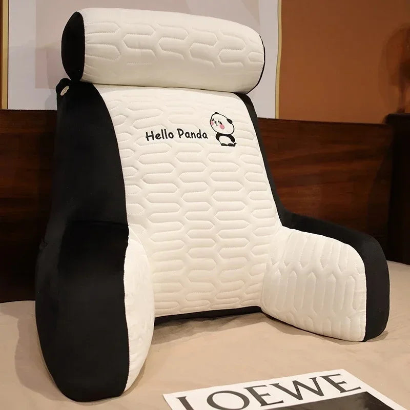 2025 Ice Shreds Pillow Panda Increase in Height Lumbar Support Detachable Washable Cushion Student Dormitories Bed Backrest