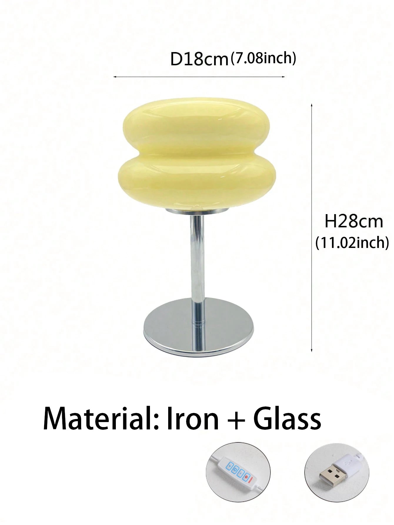 Nordic Bauhaus Macaron Glass LED Desk Lamp Dimming,Atmosphere Lamps Eye Protection Night Lighting Girl Bedroom Bedside Decor