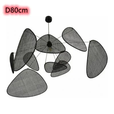 Art Simple Nordic Rattan Art Personality Chinese Bamboo Barrier Chandelier Living Room Tea Room Modern Creative Pendant Lights