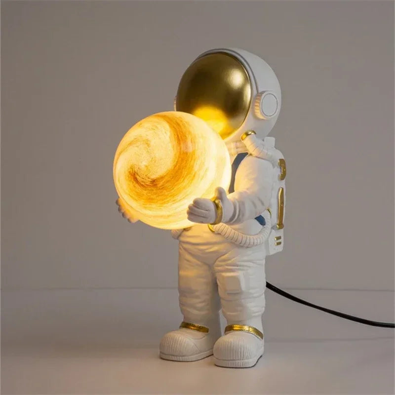 Nordic Astronaut LED Wall Lamp Table Children's Room Bedroom Bedside Living Lighting, Boys' Planet Night