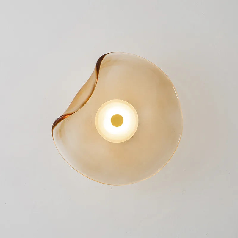 Simple LED glass wall lamp, modern Nordic bedroom living room board, irregular wall lamp, entrance lighting, home decoration