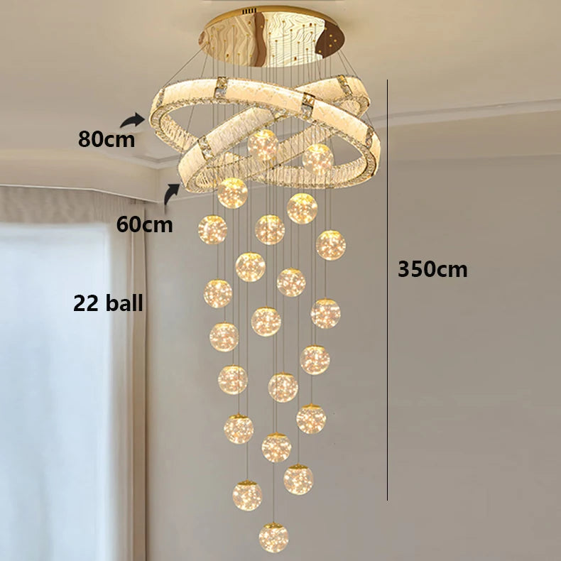 Modern home decor led lights pendant light lamps forstaircase Chandeliers for living room hanging light indoor lighting