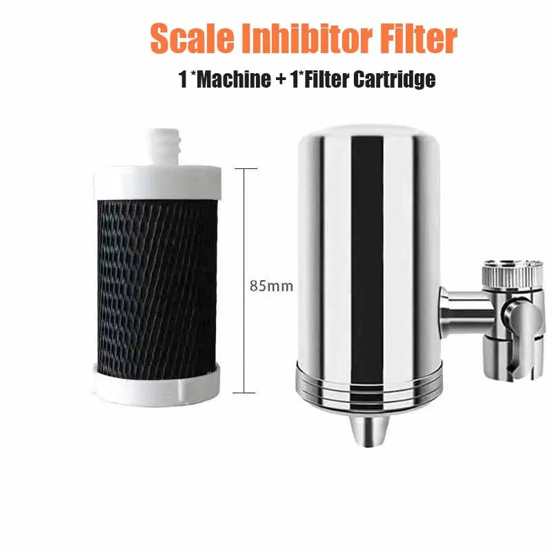 Installation-free Stainless Steel Household Faucet Water Purifier Composite Ceramic or Scale Inhibitor Filter for Kitchen Tap