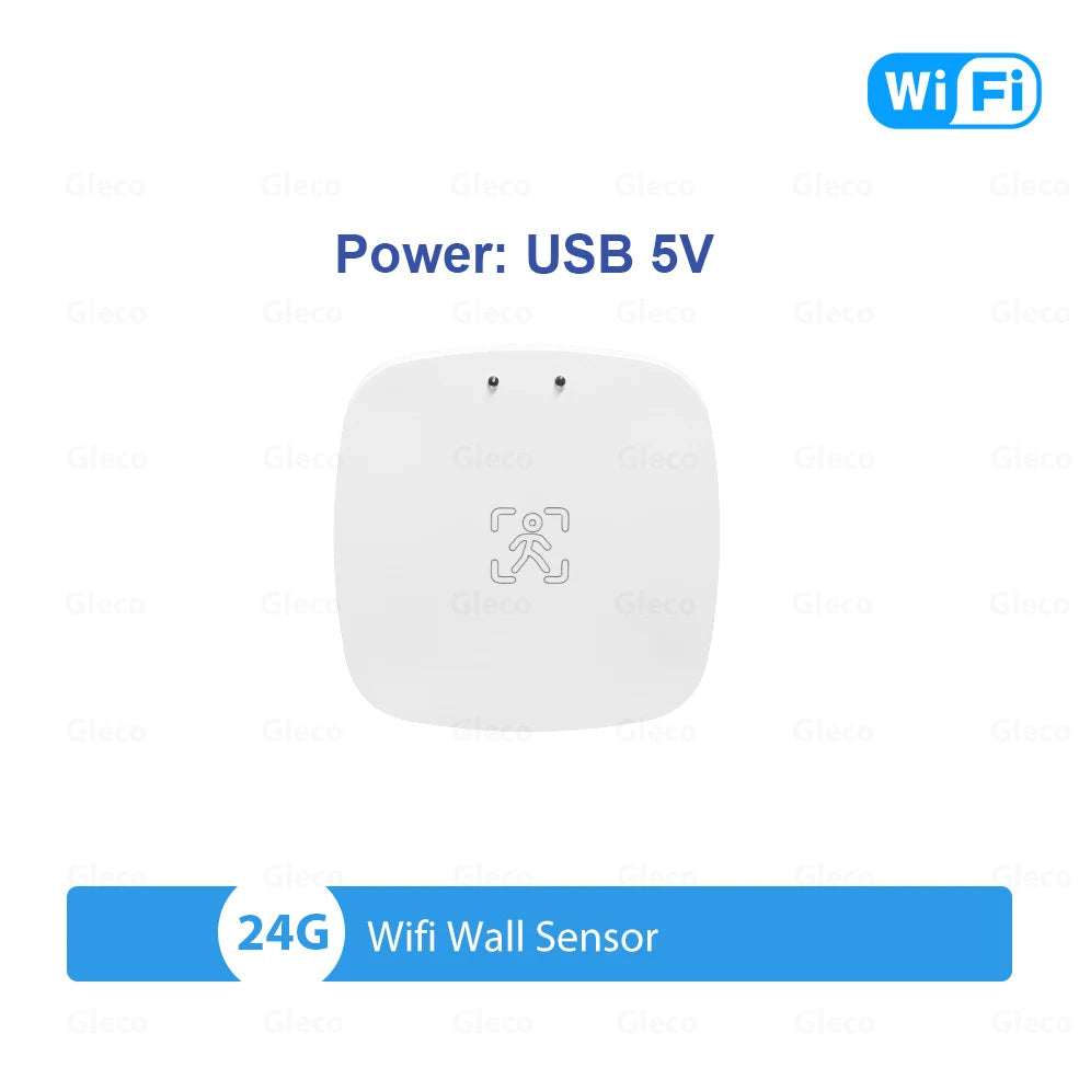5.8G/24G ZigBee Wifi MmWave Human Presence Motion Sensor Detector With Luminance/Distance Detection Tuya Smart Home Automation