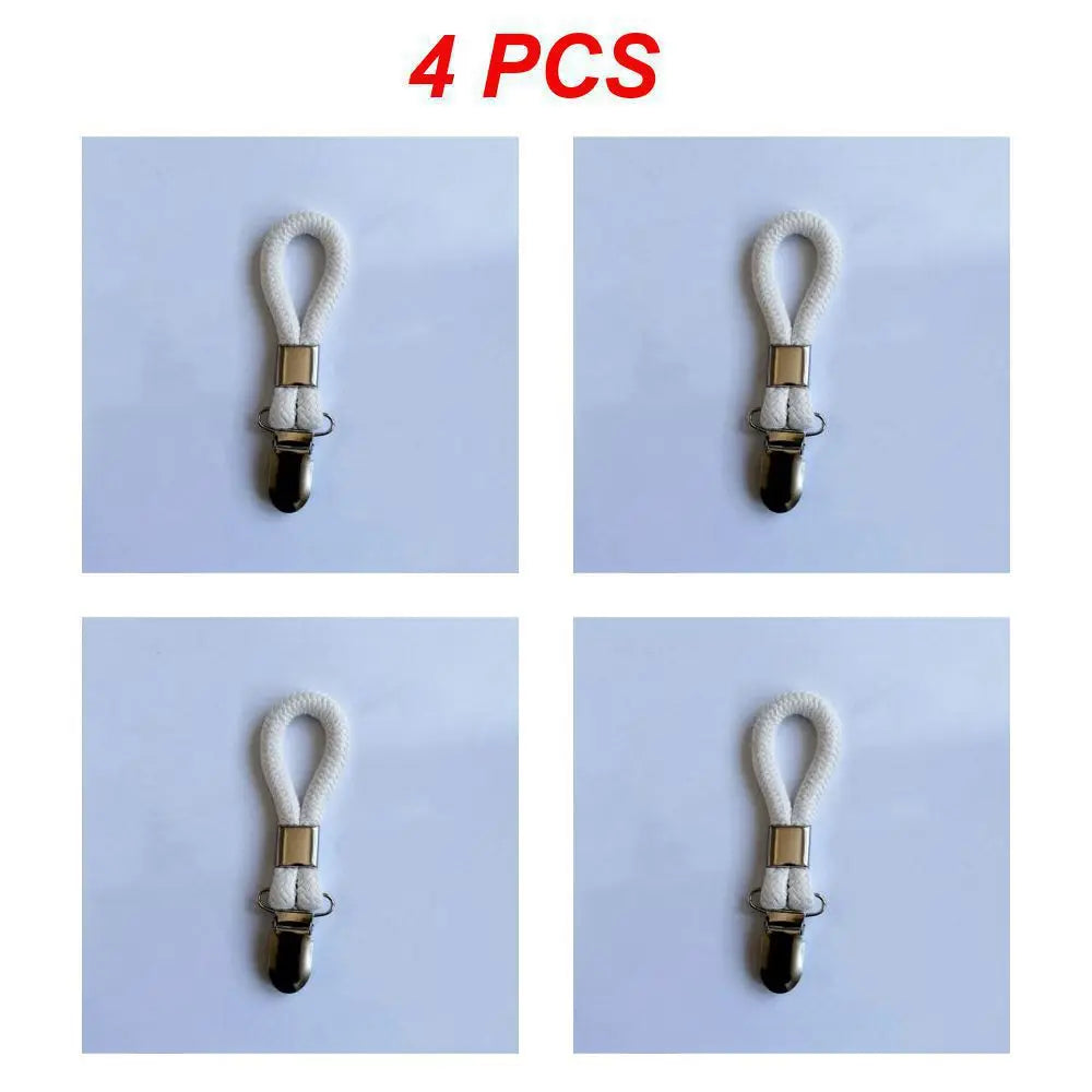 Packs Hanging Tea Towel Clips Towel Hangers Rack Hand Towel Hook Cloth Hanger Holder Brackets Braided Cotton Loop