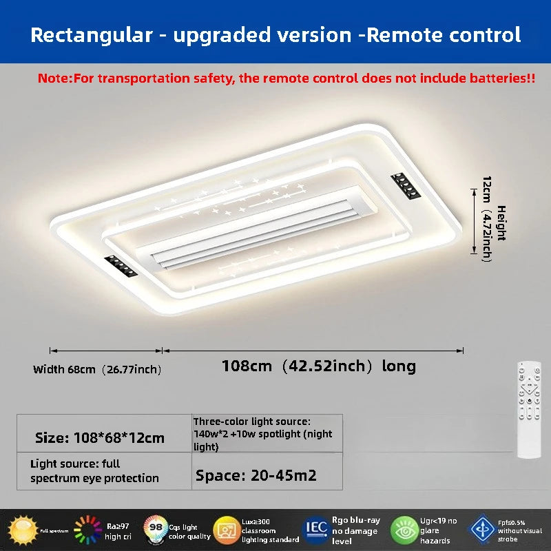 Modern Ultra Thin Leafless Ceiling Light Full Spectrum Eye Protection Ceiling Light For Bedroom Living Room Home Decoration