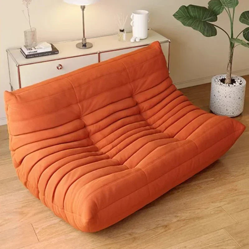 Modern Double Lazy Sofa Minimalist Living Room Recliner Puff Comfortable Furniture for Relaxing Decor