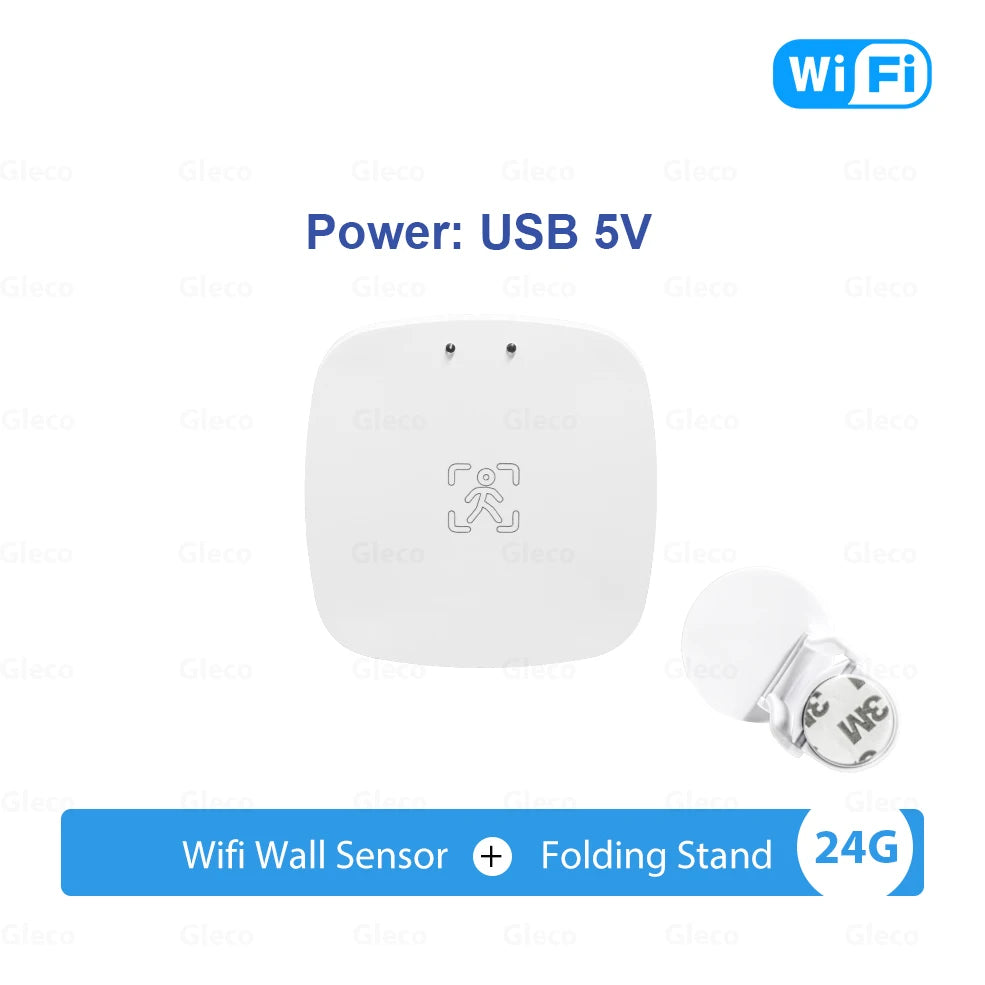 5.8G/24G ZigBee Wifi MmWave Human Presence Motion Sensor Detector With Luminance/Distance Detection Tuya Smart Home Automation