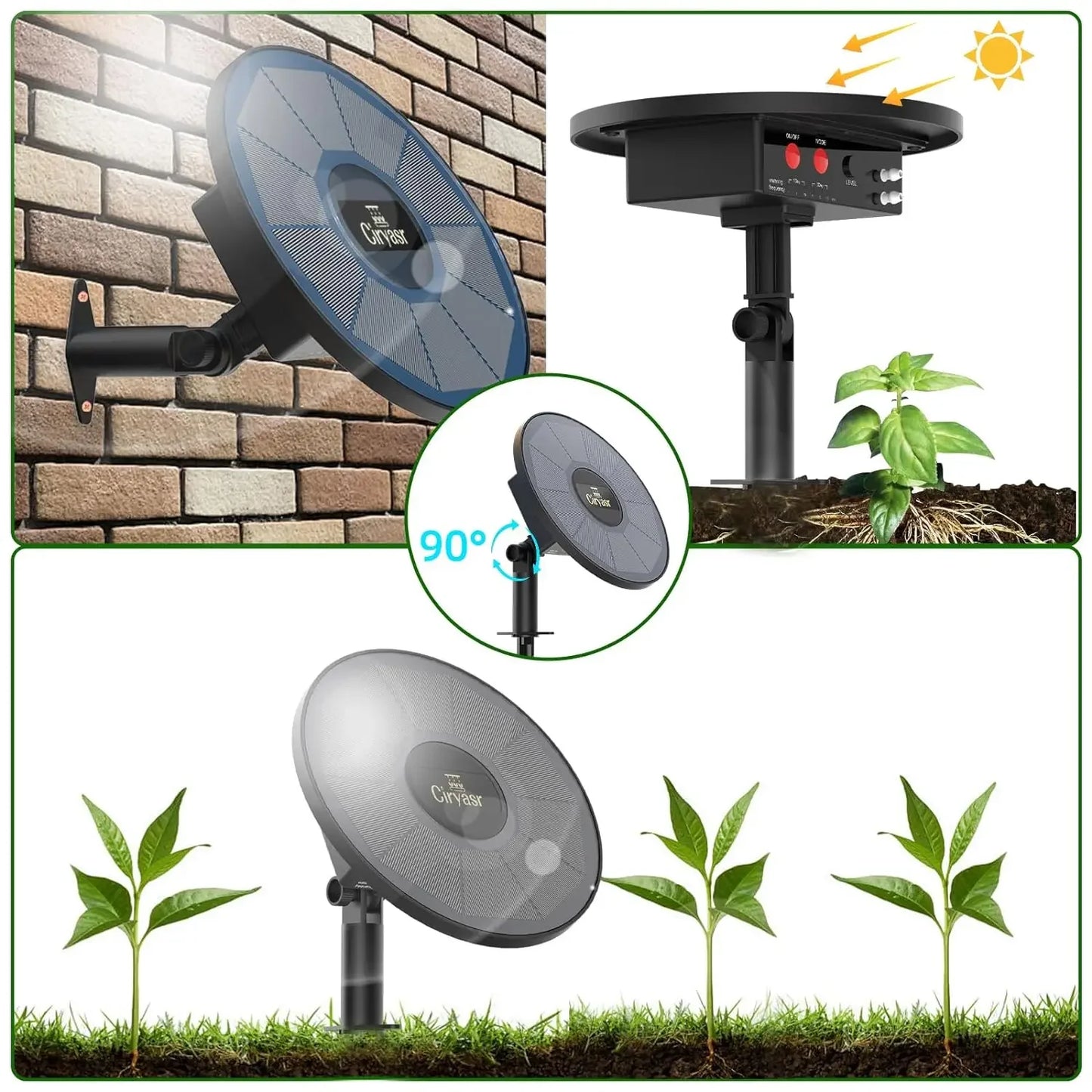 Solar drip irrigation kit, automatic watering system with timer mode, suitable for potted plants, balconies, courtyards