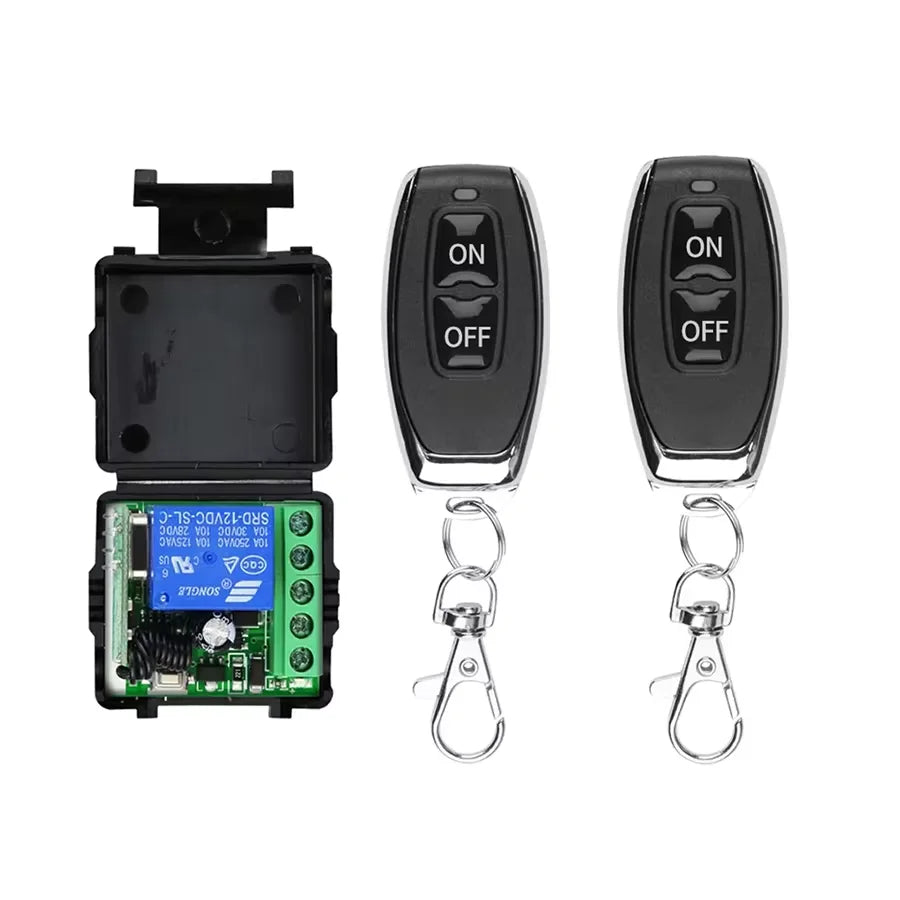 RF 433Mhz Smart Swith Universal Gate Remote DC 12V 10A Relay Receiver Asking Code DIY Mini Module for Garage Door LED Lighting