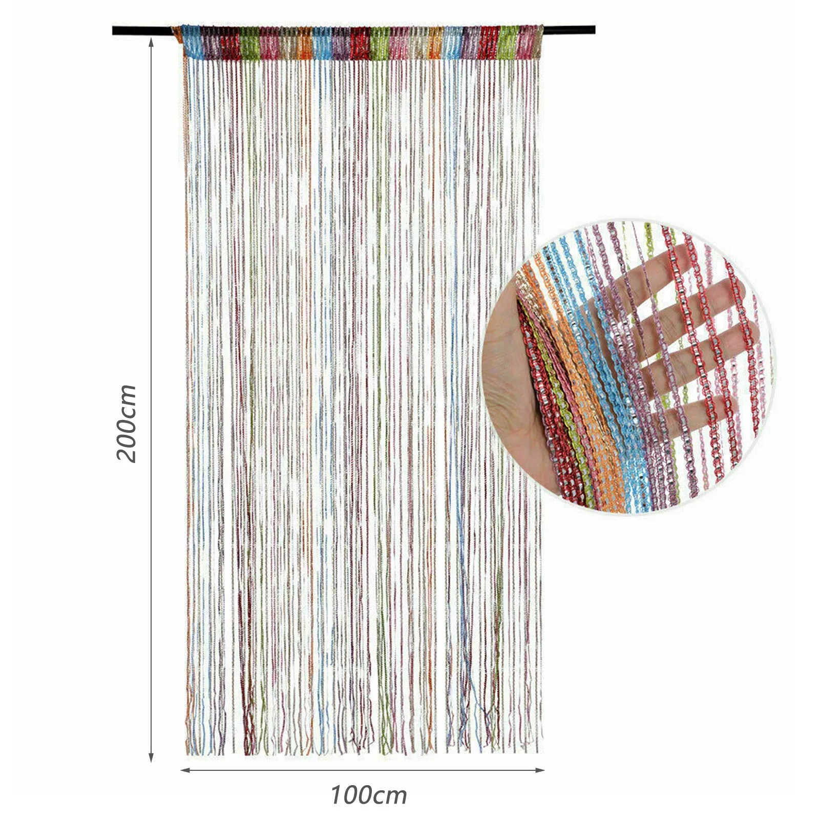 Door String Curtains Fringe Room Divider Curtains for Living Room Divider Decoration