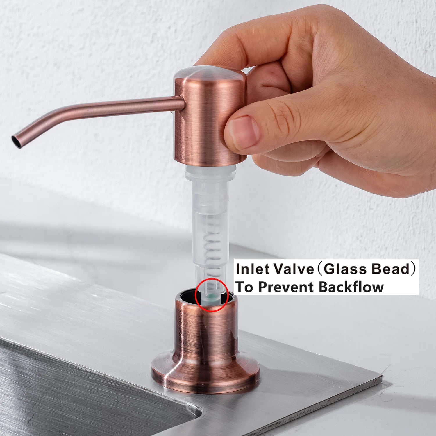 500ml Stainless Steel Detergent Dispensers Kitchen Sink Liquid Dispenser Soap PE Bottle for Bathroom Bronze Soap Dispensers