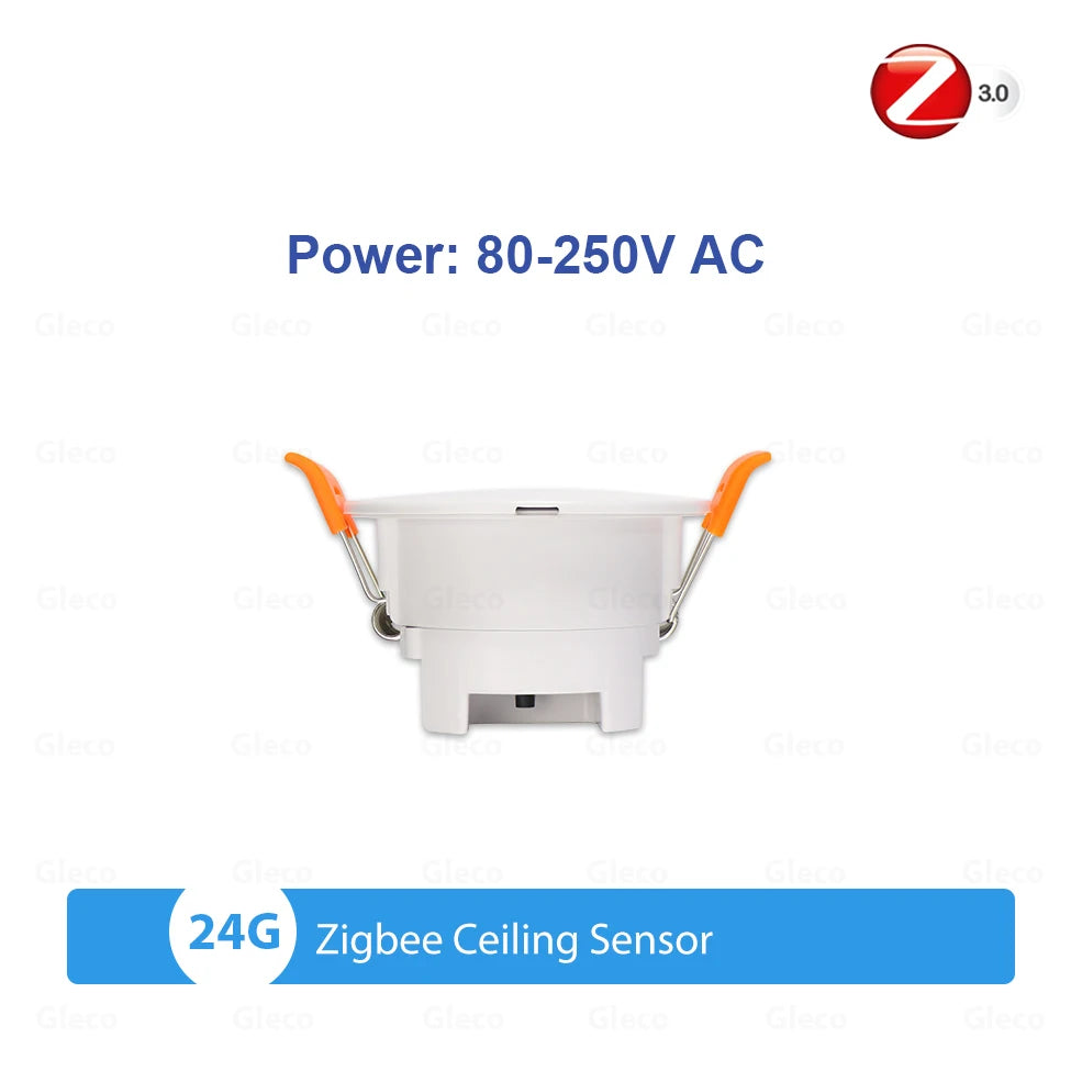 5.8G/24G ZigBee Wifi MmWave Human Presence Motion Sensor Detector With Luminance/Distance Detection Tuya Smart Home Automation