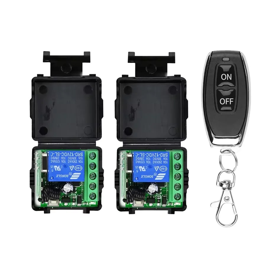 RF 433Mhz Smart Swith Universal Gate Remote DC 12V 10A Relay Receiver Asking Code DIY Mini Module for Garage Door LED Lighting