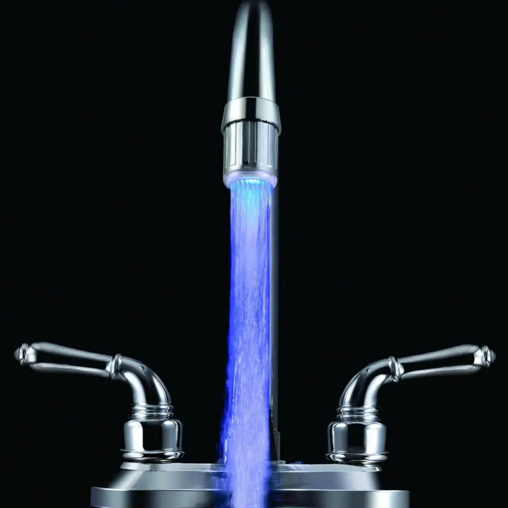 1~5PCS Luminous Light-up LED Water Faucet Shower Tap Basin Water Nozzle Bathroom Kitchen Heater Faucets thermostat Blue 3Color 7