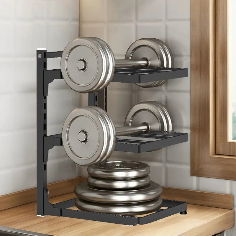 Kitchen under-sink rack for home multi-layer multi-functional pot storage rack stove cabinet adjustable pot rack