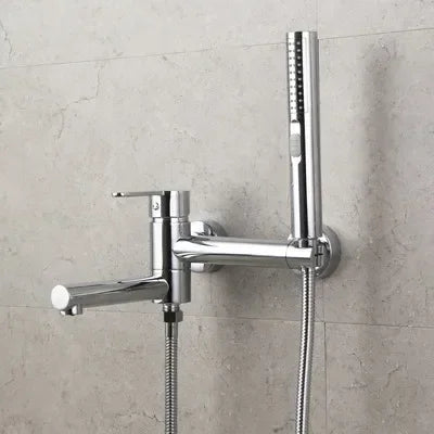 Bathtub Shower Set Wall Mounted Brushed Gold Rotatable ,Bidet Faucet  Bathroom Bath & Shower Mixer Tap Brass