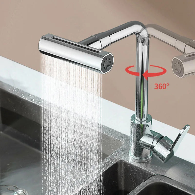 Stainless Steel High Quality Kitchen Faucet Pull-out Sink Household Sink Kitchen Hot and Cold Faucet Rotatable