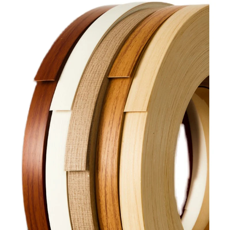 2Meters PVC Wood Veneer Edge Banding Wood Strip Hot Melt for Cabinet Furniture Surface Restoration Adhesive Sealing Tape