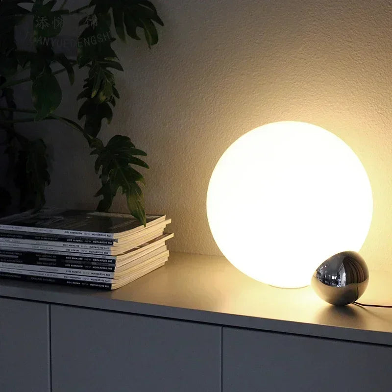 Italian Glass Ball Table Lamp Led Desk Light for Living Room Bedroom Study Bedside