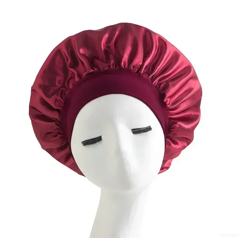 Women Satin Solid Sleeping Hat Night Sleep Cap Hair Care Bonnet Nightcap For Women Men Unisex Cap Bonnet De Nuit Shower Turban