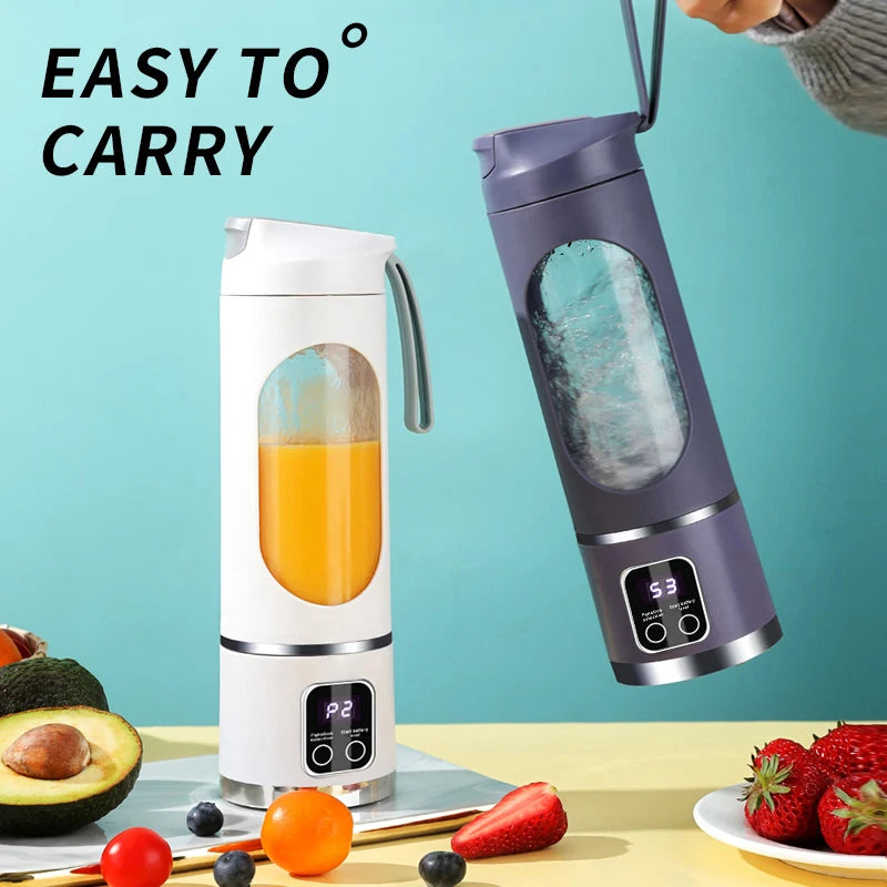 New Mini Home Portable USB Charging Blender, Lce Grinder, Smoothie Juice Cup, Crushed Ice Electric Juicer, High-Power Motor 450M