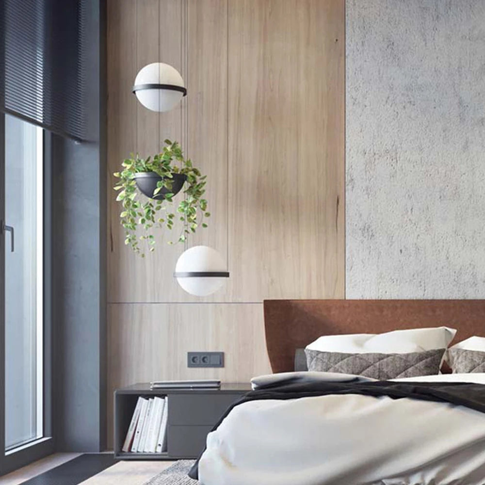 Modern LED decorative plant Wall Lamp creative rustic potted chandelier for living room Dining cafe bar kitchen art bedside lamp