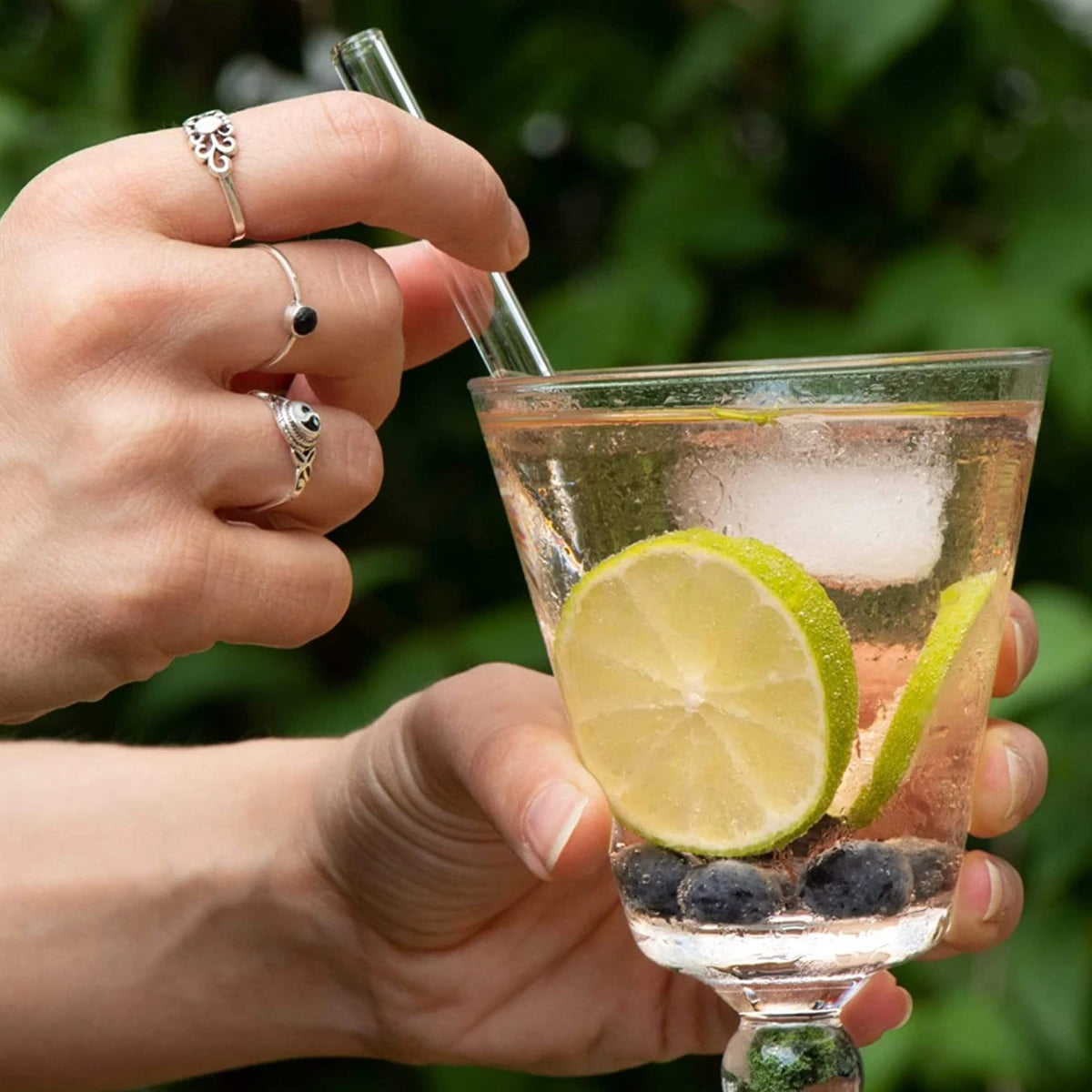 4/8pcs Reusable Glass Straws Eco-friendly Drinking Straws for Smoothies Milk Coffee Drinks Bar Accessories Short Cocktail Straws