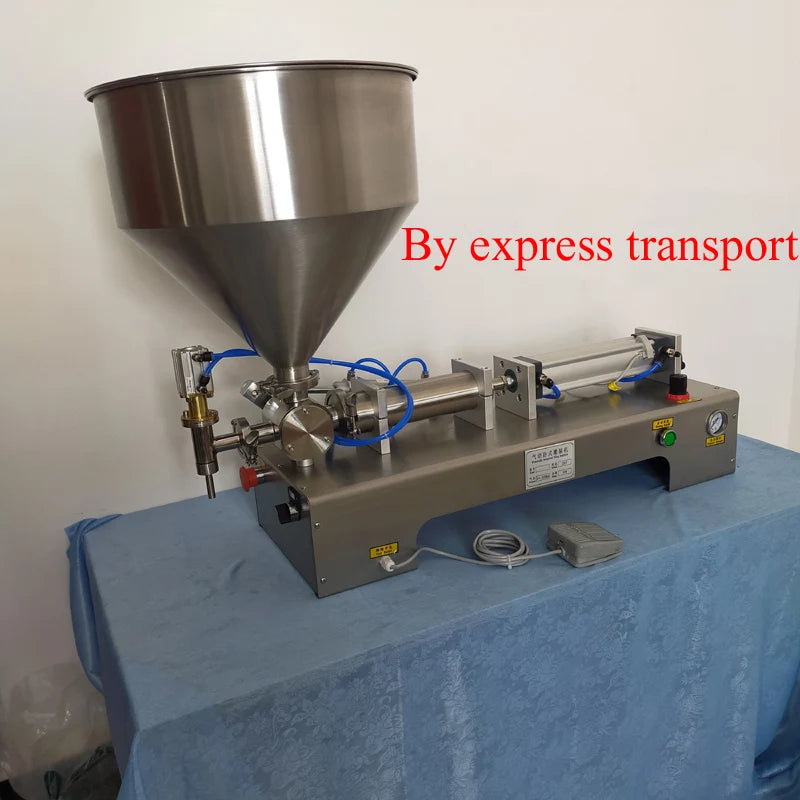 PBOBP Horizontal Pneumatic Paste Filling Machine Peanut Butter Cosmetic Cream Tomato Chocolate Single Head Piston Filler