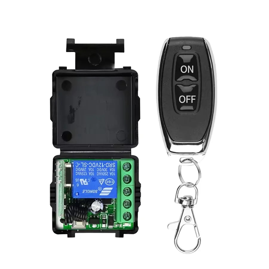 RF 433Mhz Smart Swith Universal Gate Remote DC 12V 10A Relay Receiver Asking Code DIY Mini Module for Garage Door LED Lighting