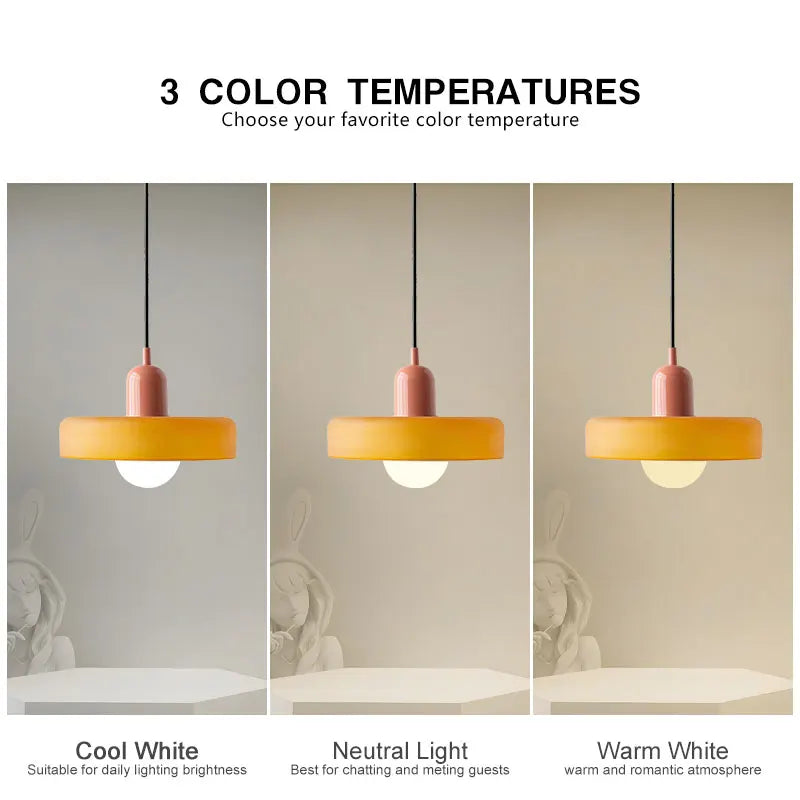 Indoor Colorful E27 LED Chandelier Lamps Suspended Hanging Lighting Fixtures for Restaurant LED Pendant Light for Bedside Home