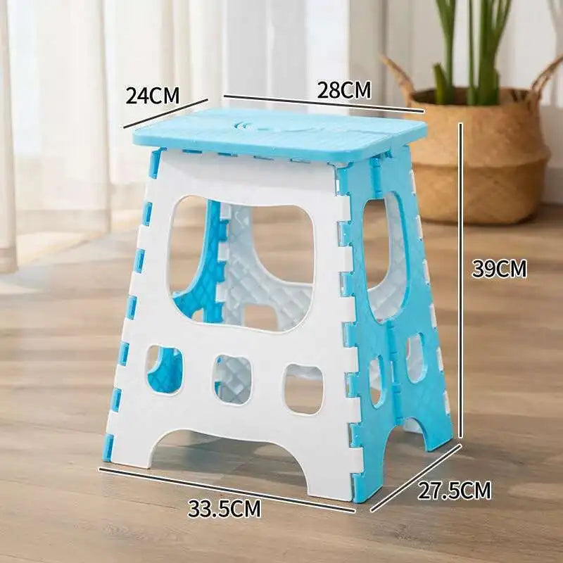 Thickened Plastic Folding Stool Portable Mini Outdoor Seat for Adults & Kids Ideal for Fishing Travel Camping & Home Use 