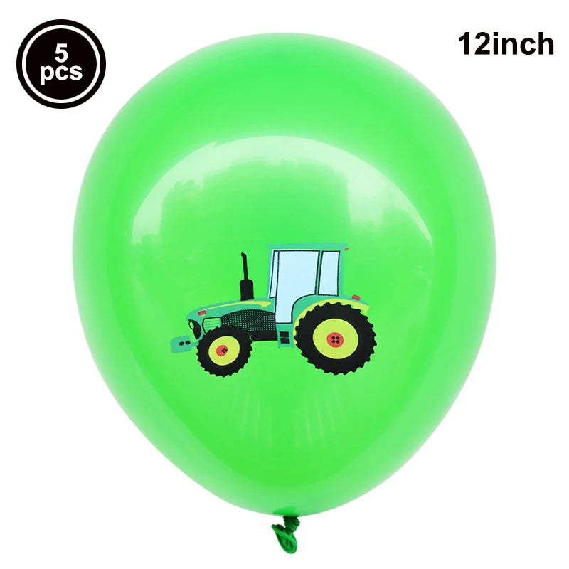 Tractor Cake Topper Green Farm Vehicle Cars Happy Birthday Cake Topper Kids Farm Tractor Themed Party Tractor Cake Decortions