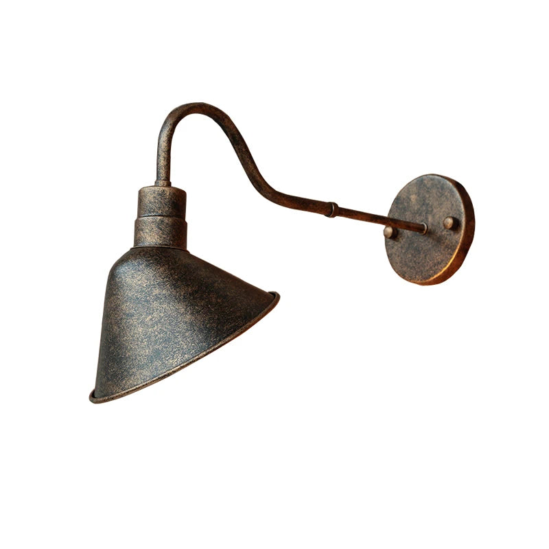 American Vintage Outdoor Wall Lamp Garden Courtyard Porch Gate Balcony Park Light Bedroom Bedside Cafe Restaurant Wall Light