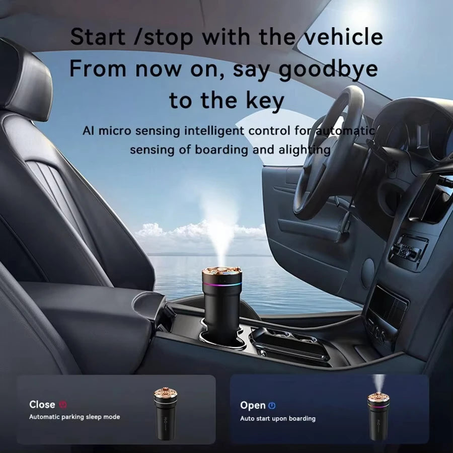 New Starry Sky Air Humidifier Aroma Essential Oil Diffuser with Projection Rechargeable 7 Colors Light Suitable for Car Bedroom