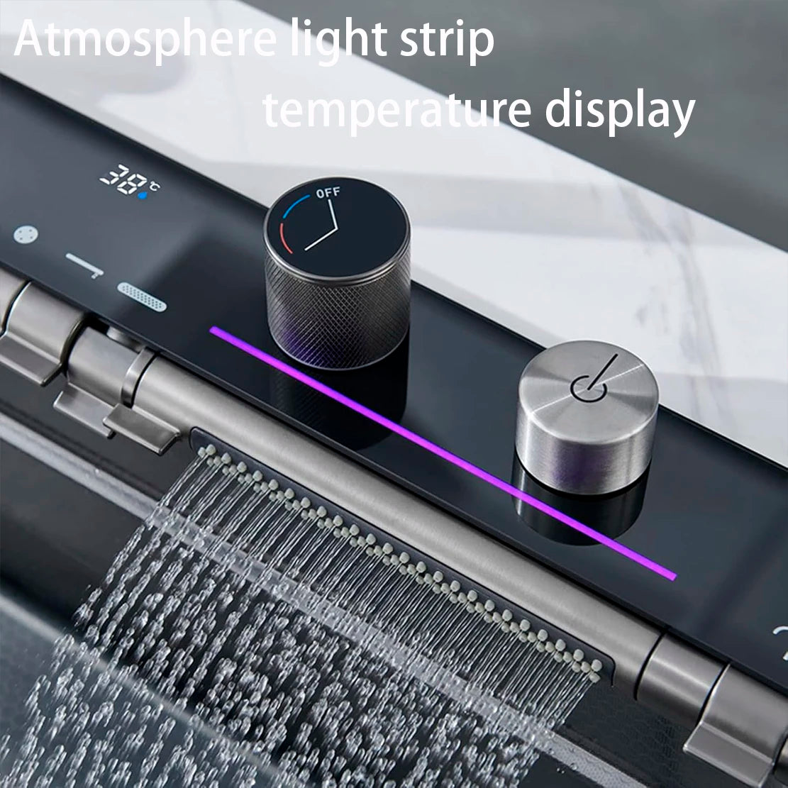 Stainless Steel Kitchen Waterfall Sink Digital Display Large Single Sink Dish Basin Sink Purification water Cup Washer Crane