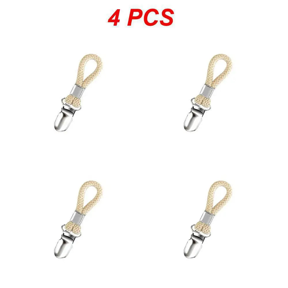 Packs Hanging Tea Towel Clips Towel Hangers Rack Hand Towel Hook Cloth Hanger Holder Brackets Braided Cotton Loop