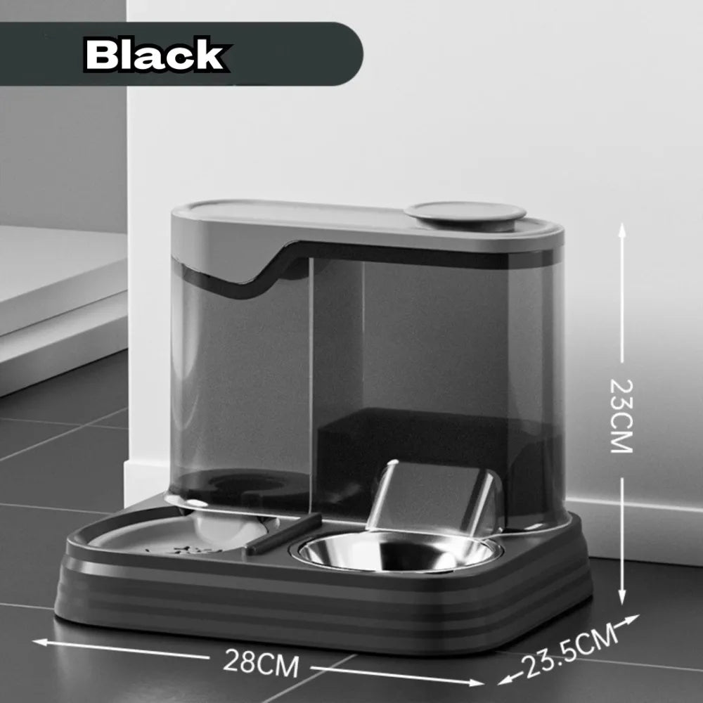 Two-in-OnePet Home Feeding and Drinking Water Integrated Automatic Water Feeder Automatic Feeder Cat and Dog Water Food Pet Bowl